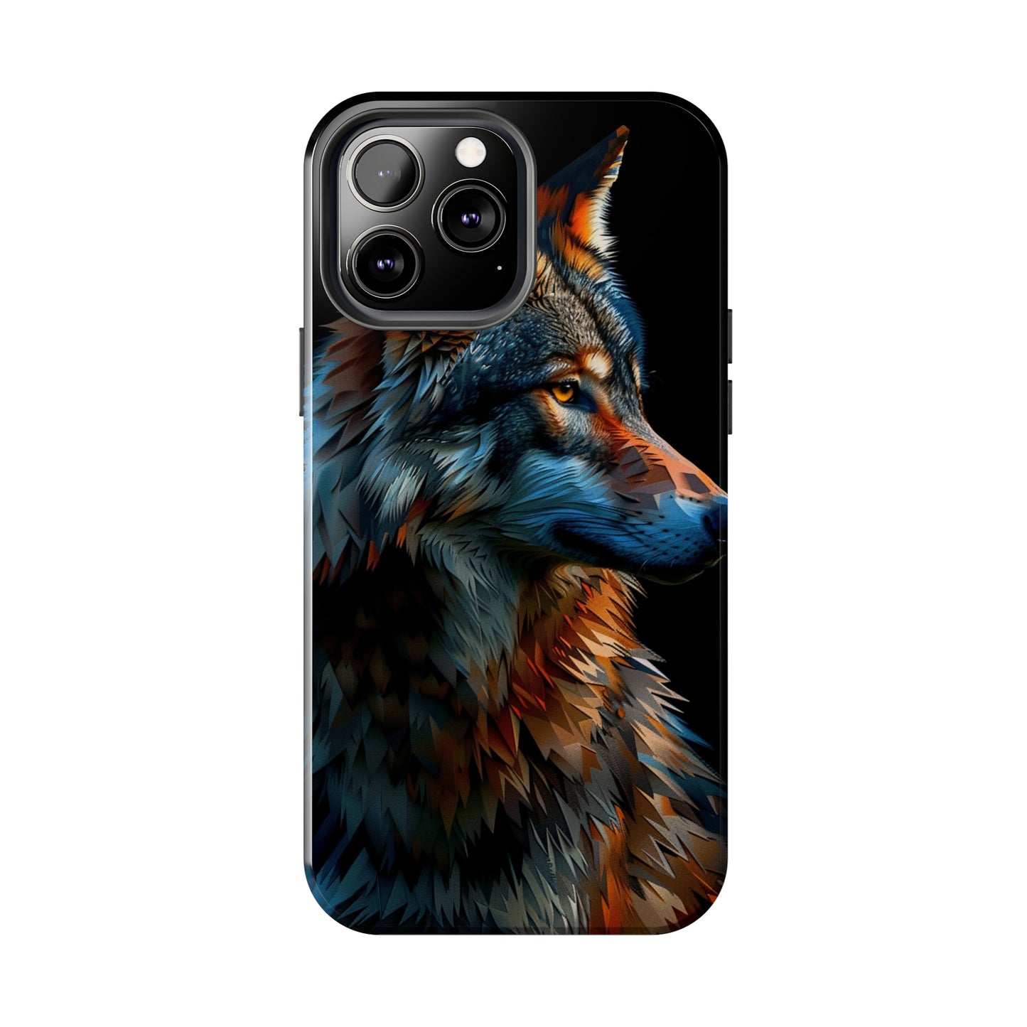 Biomorphism Style Wolf Phone Case 2 for iPhone - Lightweight, Impact Resistant, Wireless Charging Compatible