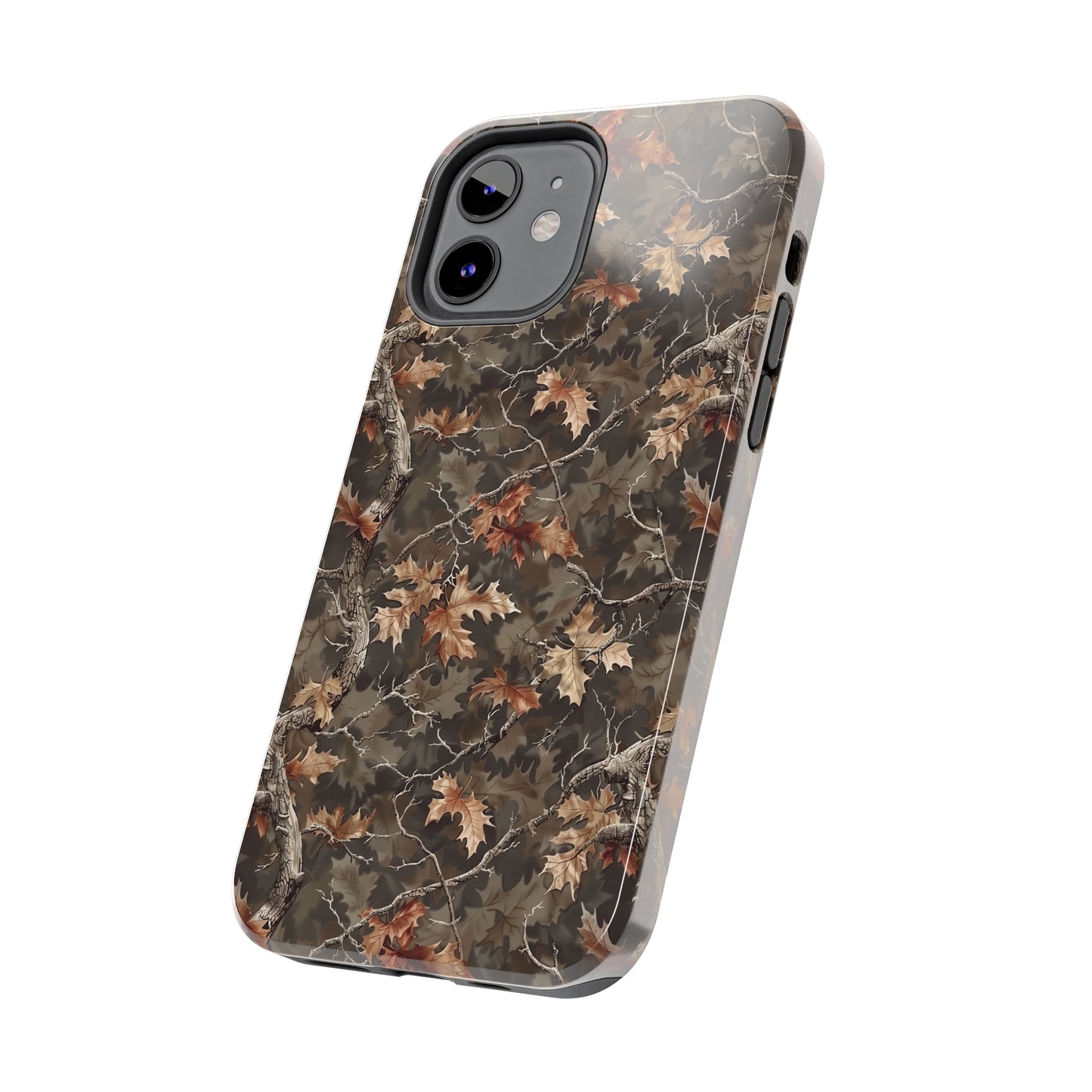 Brown Camo Phone Case for iPhone - Lightweight, Impact Resistant, Wireless Charging Compatible