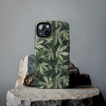 Cannabis Camo 3 Phone Case for iPhone - Lightweight, Impact Resistant, Wireless Charging Compatible