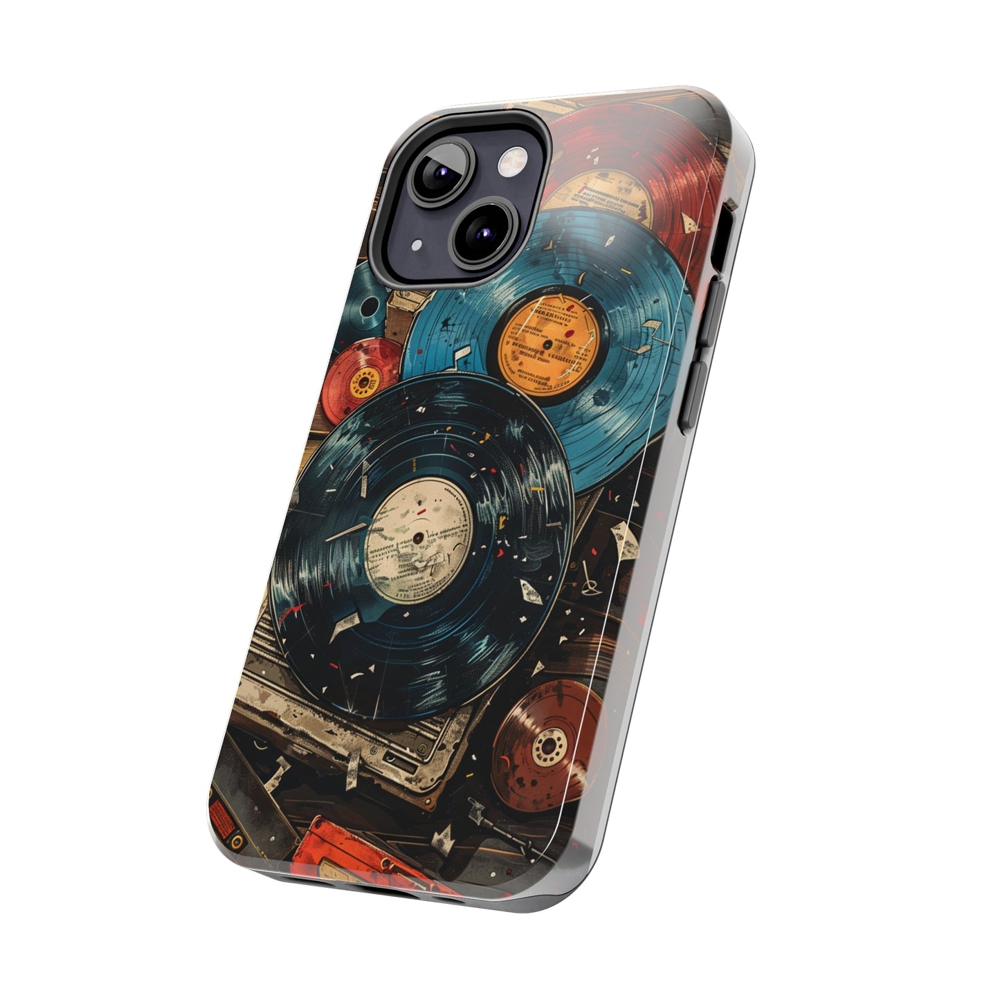 Vintage Audio Phone Case for iPhone - Lightweight, Impact Resistant, Wireless Charging Compatible