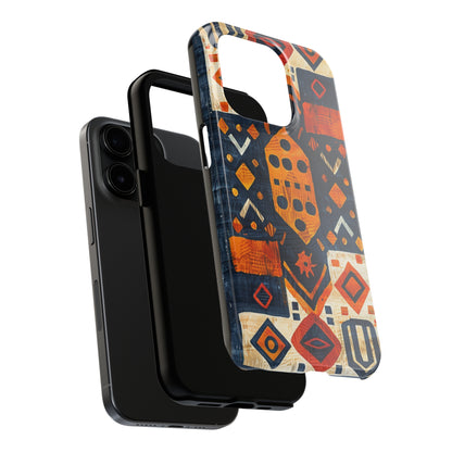 Cultural Tapestry Phone Case for iPhone - Lightweight, Impact Resistant, Wireless Charging Compatible