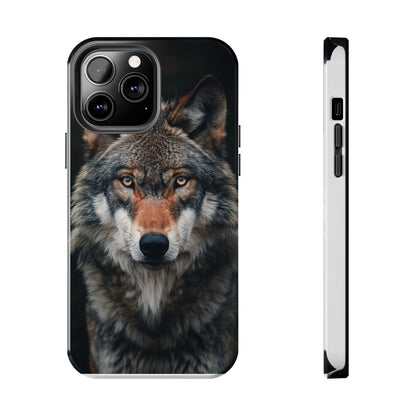 The Arte Povera Style Wolf Head 2 Phone Case for iPhone - Lightweight, Impact Resistant, Wireless Charging Compatible