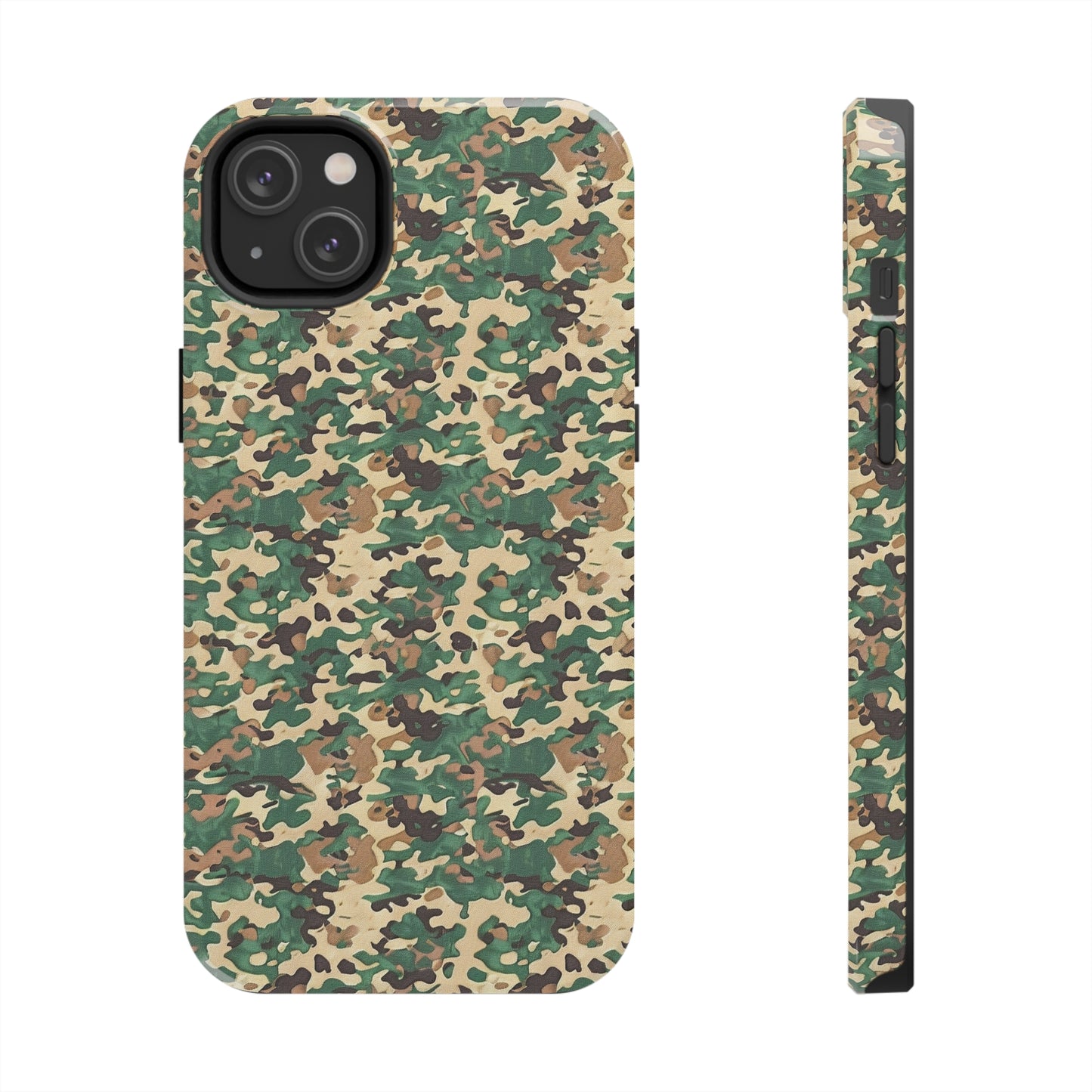 Green Camo Phone Case for iPhone - Lightweight, Impact Resistant, Wireless Charging Compatible