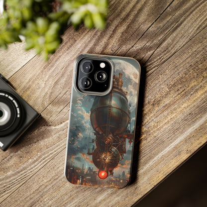 Steampunk Adventure Phone Case for iPhone - Lightweight, Impact Resistant, Wireless Charging Compatible