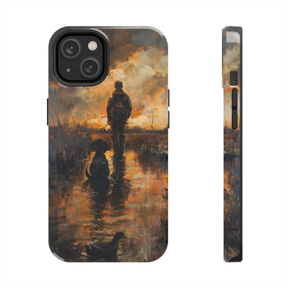 Water Color Mans Best Friend Phone Case for iPhone - Lightweight, Impact Resistant, Wireless Charging Compatible