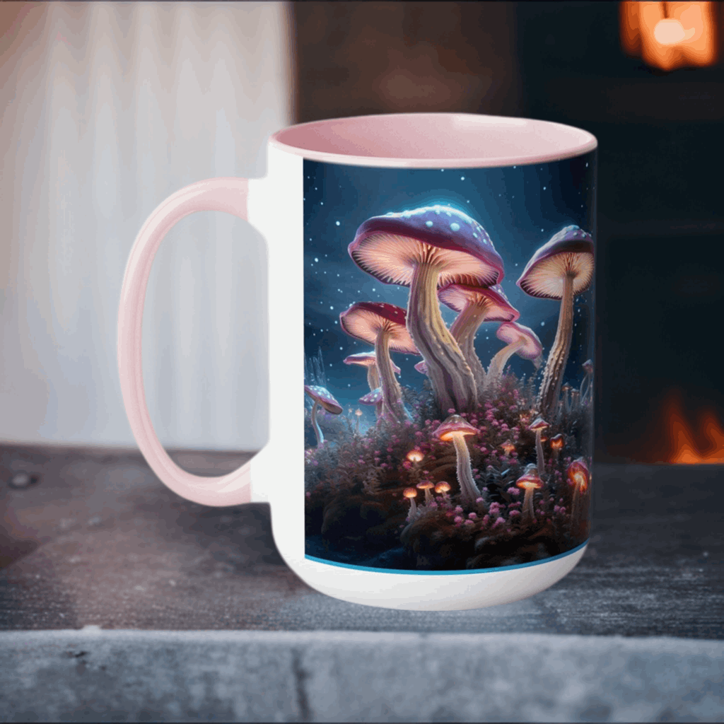 AI Art Mushroom Land Coffee Mug